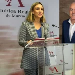 Diputado de la oposición en Murcia, Alfonso Baños y la consejera Concepción Ruiz Caballero