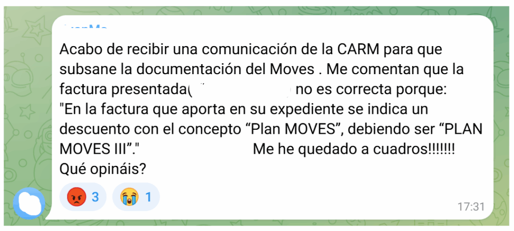 Subsanación absurda recibida por un socio ACMEIS